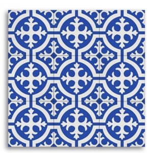 Classic Moroccan Zellige Tile – Blue & White Geometric Pattern